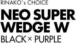 RINAKO's CHOICE NEO SUPER WEDGE W BLACK × PURPLE